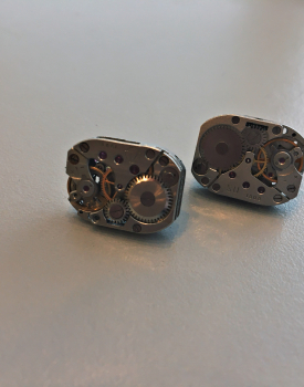 Earrings with clock mechanism - angular, Nr.2